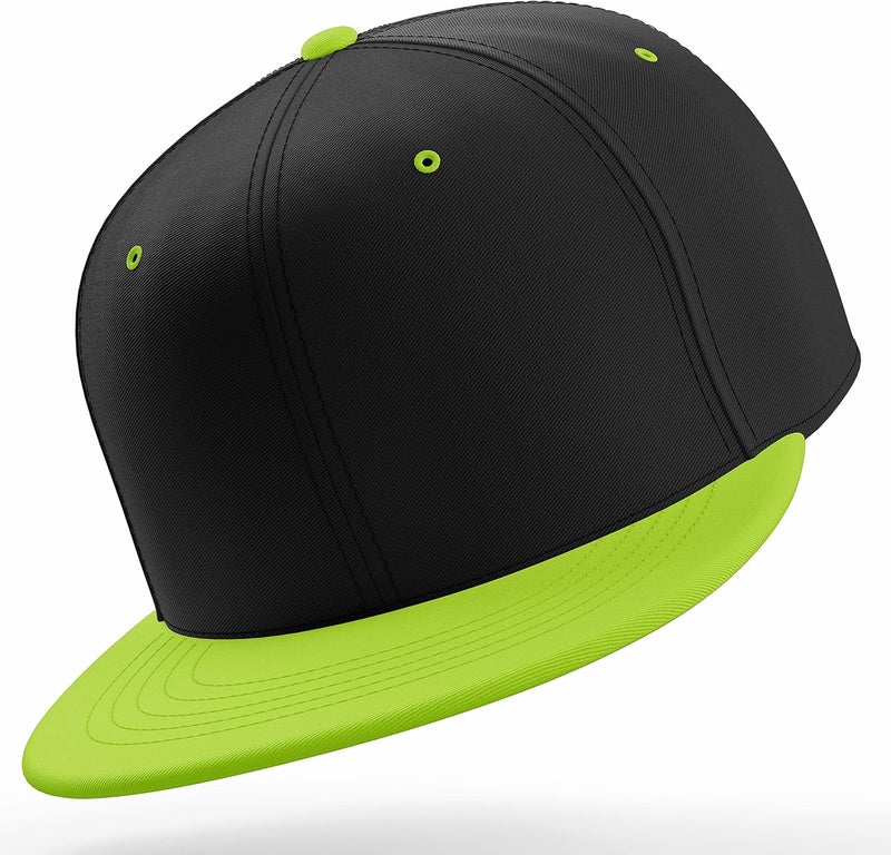 Daxton Store Classic Blank Snapback Flat Bill Visor Hat Cap One Size Adjustable Back - Image 4